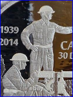 2014 Canada 75th Anniversary of the Second World War $30 Fine Silver Coin