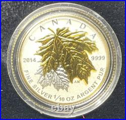 2014 Canada Fine Silver Fractional Maple Leaf 5 Coin Set. E-069