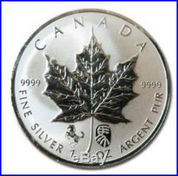 2014 Canada Maple Leaf Chinese Lunar Double Horse Privy Silver 1oz Coin (Culls)