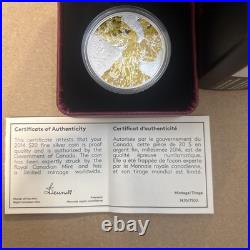 2014 Canada RCM $20.9999 Fine Silver Maple Canopy Autumn Allure Colorized coin