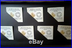 2014 Canada Set Of Seven Silver and Gold Plated Coins (Seven Sacred Teachings)