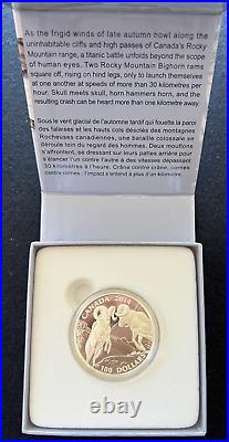 2014 Canadian $100 Fine Silver Coin The Rocky Mointain Bighorn Sheep (2566)