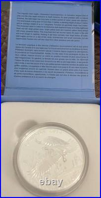 2014 Canadian $100 silver coin featuring iconic eagle With COA In Stunning Box