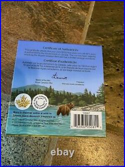 2014 Canadian Mint $100 Fine Silver Coin 99.99% Solitary Titan The Grizzly