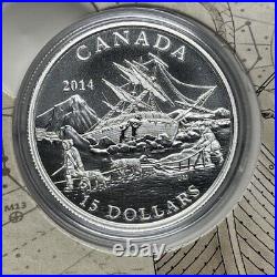 2014 Fine silver Canada $15 Exploring Canada 10-coin Set #44-01