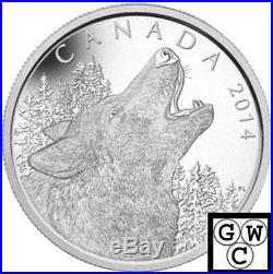 2014 Half-Kilo'Howling Wolf' $125 Silver Coin. 9999 Fine (13889)