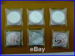 2014 Mint Canadian Canada Pure Silver 6-Pack 6X $50 Polar Bear Coin Coins Set