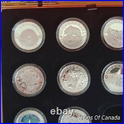 2014 O Canada $10 10 Coin Pure Silver Set In Wooden Box #coinsofcanada
