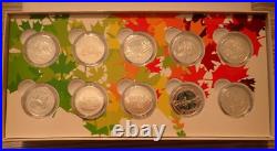 2014 Oh Canada $10 Fine Silver 1/2oz- 10 Coin Set
