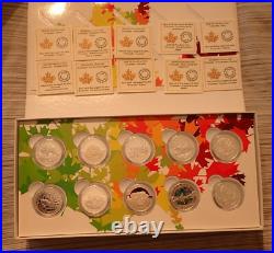 2014 Oh Canada $10 Fine Silver 1/2oz- 10 Coin Set
