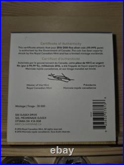 2014 RCM 99.99% SILVER Caribou $100 Coin