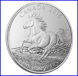 2015 $100 for $100 Canadian Horse Pure Silver Coin