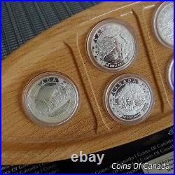 2015 $10 Canoe Across Canada Fine Silver 6 Coin Set in Canoe #coinsofcanada