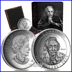2015 10 oz Royal Canadian Mint $100 Albert Einstein Silver Coin PF70