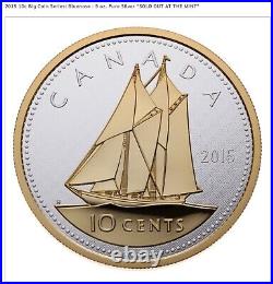 2015 10c Big Coin Series Bluenose 5 Oz. Pure Silver