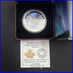 2015 $20 A Story of the Northern Lights The Raven Pure Silver Coin