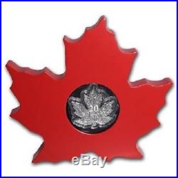 2015 $20 Canada Maple Leaf shaped 1 oz Silver Proof Coin Royal Canadian Mint