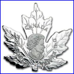 2015 $20 Canada Maple Leaf shaped 1 oz Silver Proof Coin Royal Canadian Mint