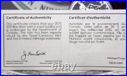 2015 $20 Canada WWI Battlefront BATTLE of NEUVE-CHAPELLE 1oz Silver Case & COA