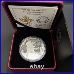 2015 $20 Canadian Dinosaurs Albertosaurus Pure Silver Coin