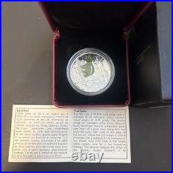 2015 $20 Canadian Icons Polar Bear 1 oz Pure Silver Coin with Jade