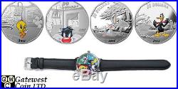 2015 $20 Fine Silver 4-Coin Set and Watch -Looney Tunes (TM) (. 9999 Fine)(17331)