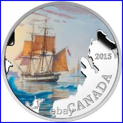 2015 $20 Lost Ships in Canadian Waters Franklin's Expedition 1 oz Silver Coin