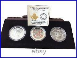 2015 $25 Silver 3-Coin Set- Singing Moon Mask