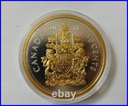 2015.50 cent 5-oz Fine Silver Coin BIG COIN SERIESwith 24 karat gold