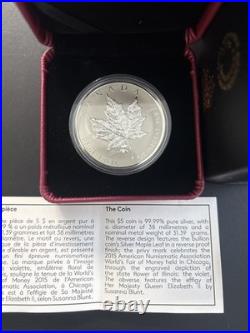 2015 $5 Maple Leaf ANA Privy Chicago Violet Pure Silver Coin 2015 $5 Maple Leaf ANA Privy Chicago Violet Pure Silver Coin