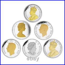 2015 5c Legacy of the Canadian Nickel Pure Silver 6-Coin Set