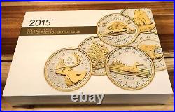 2015 Big Coin Series Fine Silver 5oz 6 Coin Set W Collector Box