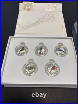2015 CANADA $10 FINE SILVER 1/2 oz Each COLOURFUL SONGBIRD Of CANADA 5 Coin Set
