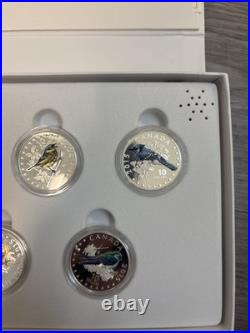 2015 CANADA $10 FINE SILVER 1/2 oz Each COLOURFUL SONGBIRD Of CANADA 5 Coin Set