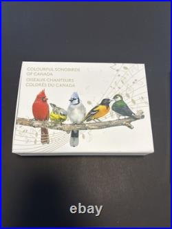 2015 CANADA $10 FINE SILVER 1/2 oz Each COLOURFUL SONGBIRD Of CANADA 5 Coin Set