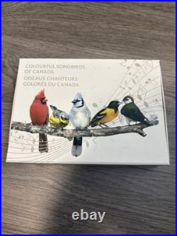 2015 CANADA $10 FINE SILVER 1/2 oz Each COLOURFUL SONGBIRD Of CANADA 5 Coin Set
