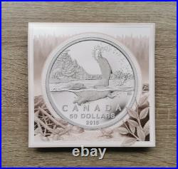 2015 CANADA 50 DOLLAR BEAVER fine silver COIN 99.99 % PURE WithCOA ROYAL MINT