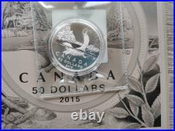 2015 CANADA 50 DOLLAR BEAVER fine silver COIN 99.99 % PURE WithCOA ROYAL MINT