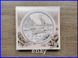 2015 CANADA 50 DOLLAR BEAVER fine silver COIN 99.99 % PURE WithCOA ROYAL MINT