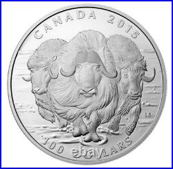 2015 Canada $100 Dollar Fine Silver Coin Muskox