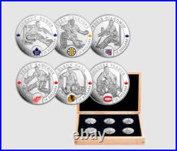 2015 Canada $10 Legendary Goalies. 999 pure silver 6 coin set NB