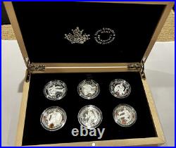 2015 Canada $10 Legendary Goalies. 999 pure silver 6 coin set NB