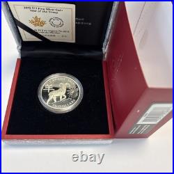 2015 Canada $15 Year of the Sheep 1 oz Pure Silver Coin, Scarce issue