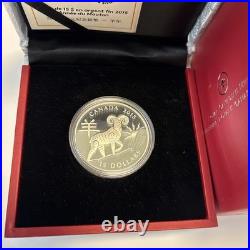 2015 Canada $15 Year of the Sheep 1 oz Pure Silver Coin, Scarce issue