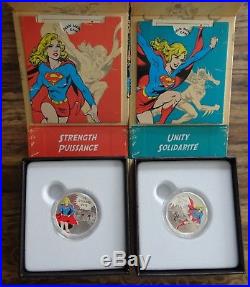 2015 Canada 1/2 oz Silver 4-Coin Set Superman Supergirl DC Comics Originals
