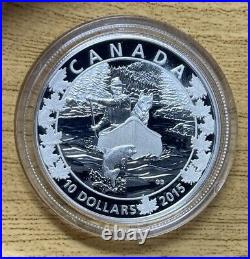 2015 Canada 1/2oz Fine Silver $10 Canoe Across Canada 6 Coin Set #42-00