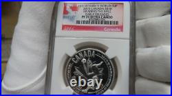 2015 Canada 1/2oz Silver COIN $10 WOMENS FIFA SOCCER HEAD BALL NGC PF70