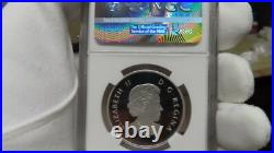 2015 Canada 1/2oz Silver COIN $10 WOMENS FIFA SOCCER HEAD BALL NGC PF70