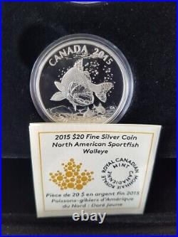 2015 Canada 1oz. Pure Silver 4 Coin Series North American Sport Fish