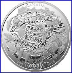 2015 Canada $200 Coastal Waters ($200 For $200 #2) 2oz. Fine Silver Coin
